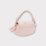 Sac crossbody couleur rose fournie avec sa bandoulière