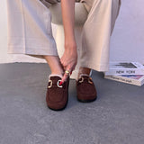 mules en daim à fourrure pour femmes , chaussures en ligne