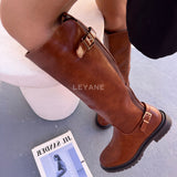 Bottes élastiques à motifs - Camel