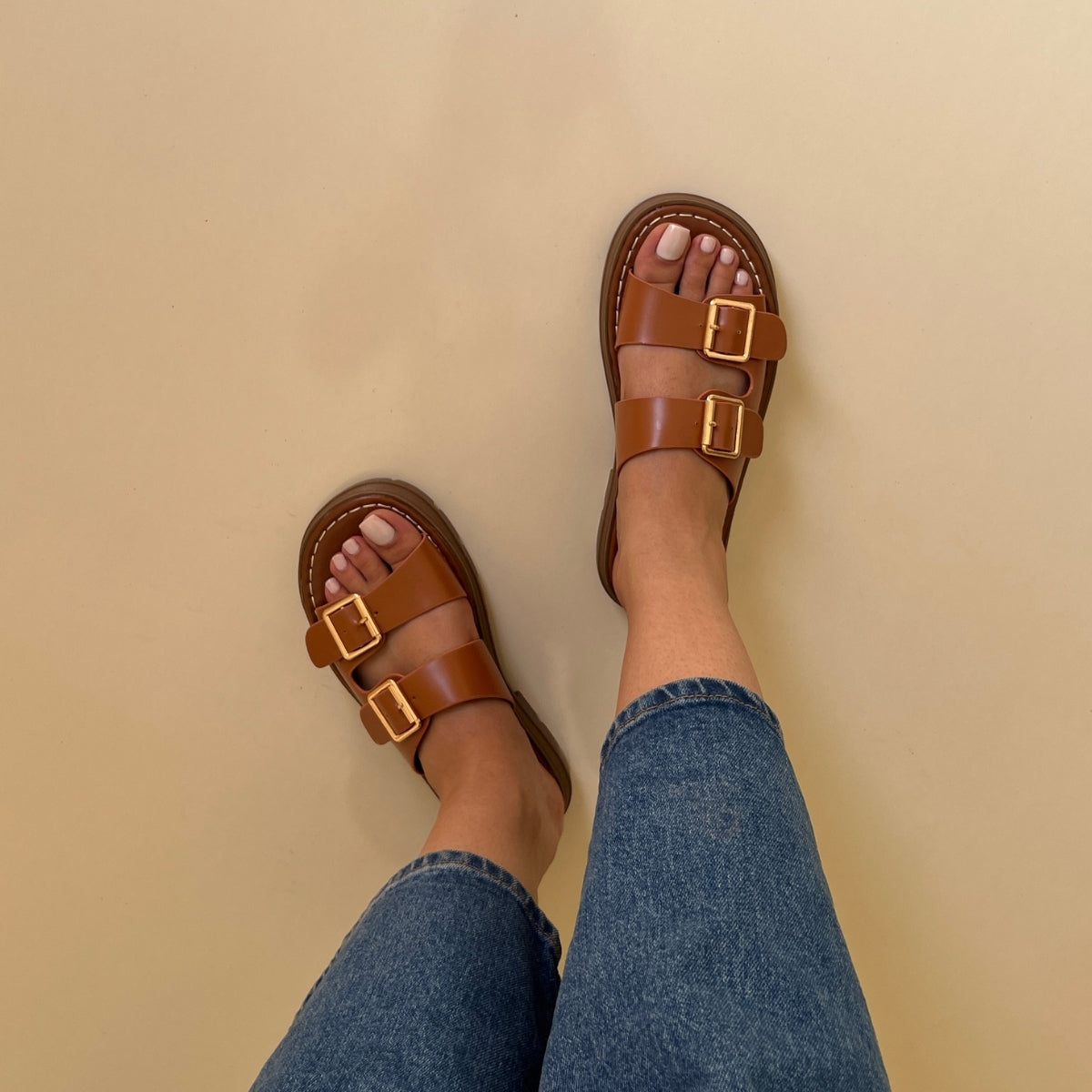 Sandales à plateforme - camel, sandale femme, sandale ete, sandale femme maroc, sandale tendance