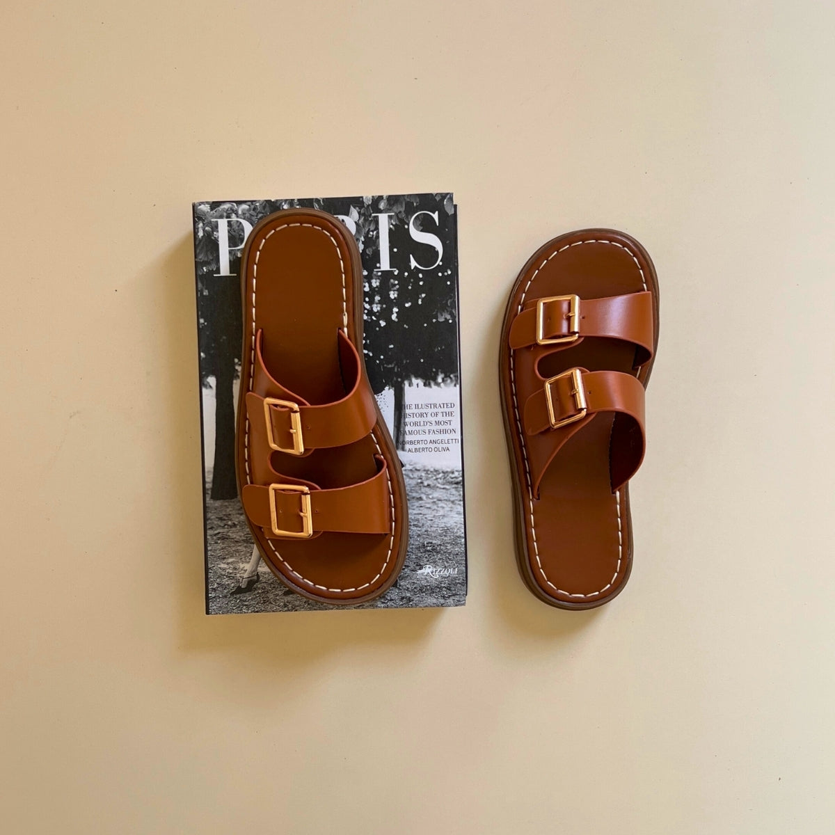 Sandales à plateforme - camel, sandale femme, sandale ete, sandale femme maroc, sandale tendance