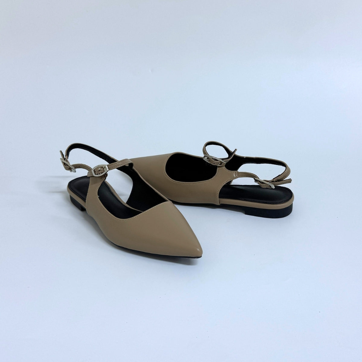 ballerine femme, ballerine slingback, ballerine taupe, chaussures femme maroc