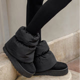 Bottines Matelassées à plateformes – Noir