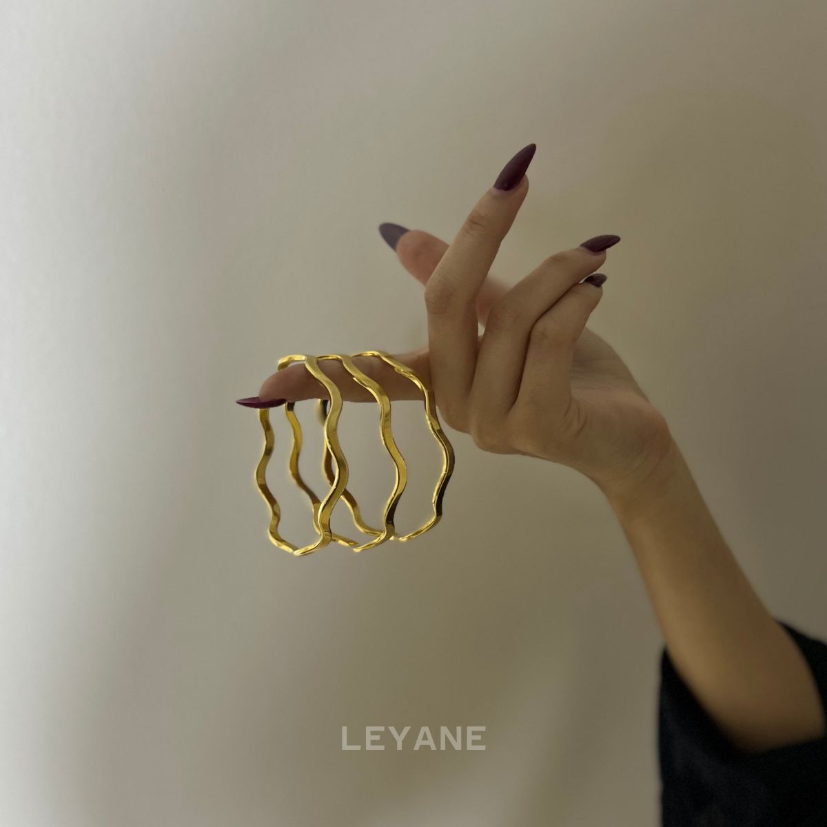 Bracelet Manchette, acier inoxydable bijoux gold ,Bracelet Manchette Zigzag 3pièces, Bracelet leyane 2025