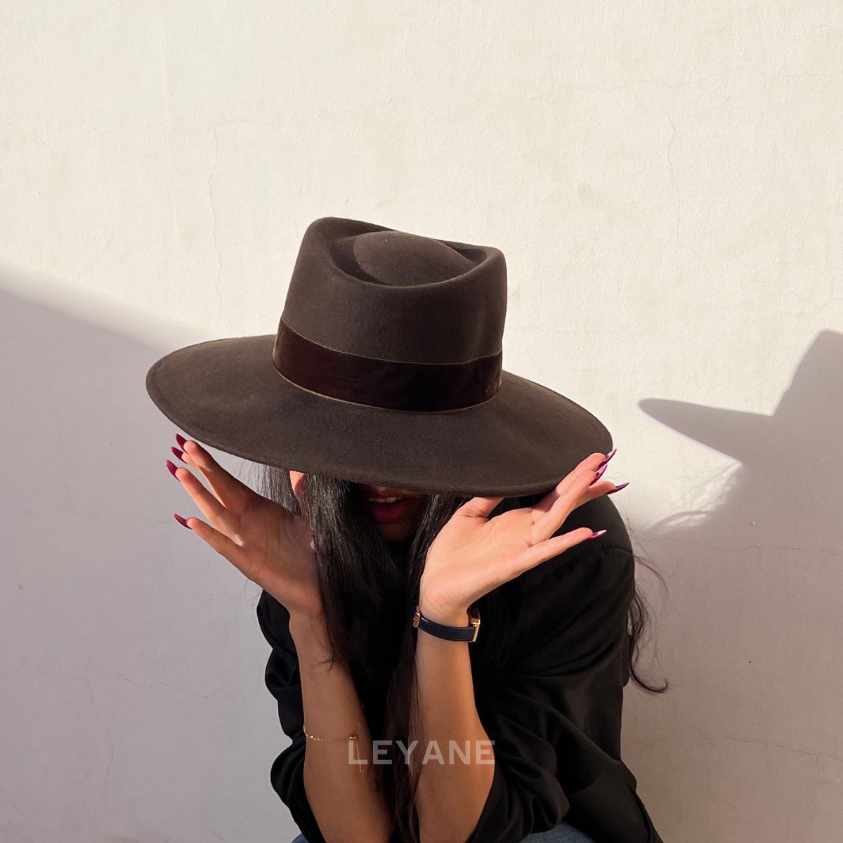 Chapeau en laine - Marron - Maison Murielle-Maison Murielle