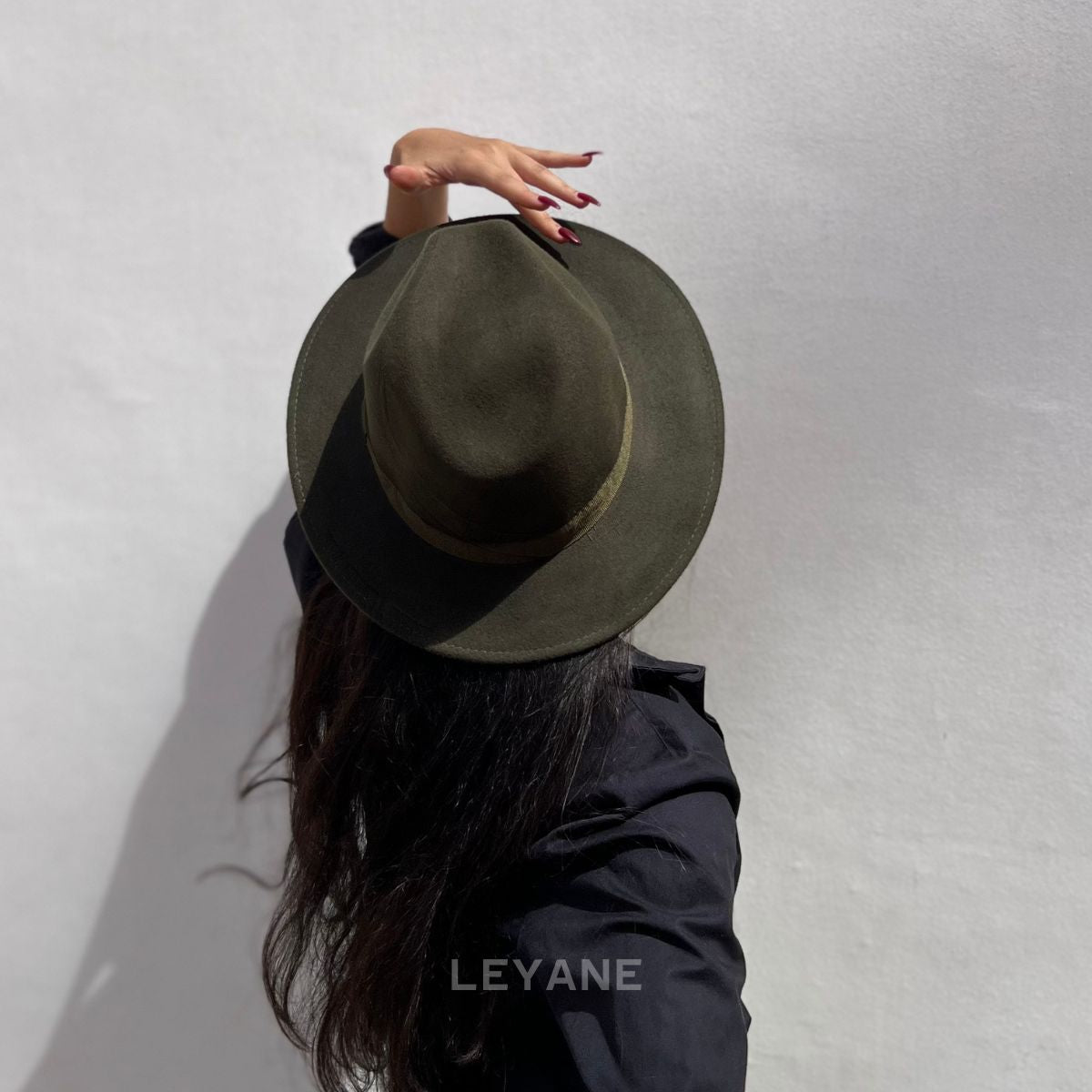 CHAPEAU EN LAINE UNISEX EN  KAKI - CHAPEAU MAISON MURIELLE MAROC