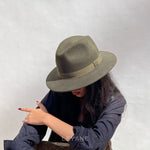 CHAPEAU EN LAINE UNISEX EN  KAKI - CHAPEAU MAISON MURIELLE MAROC