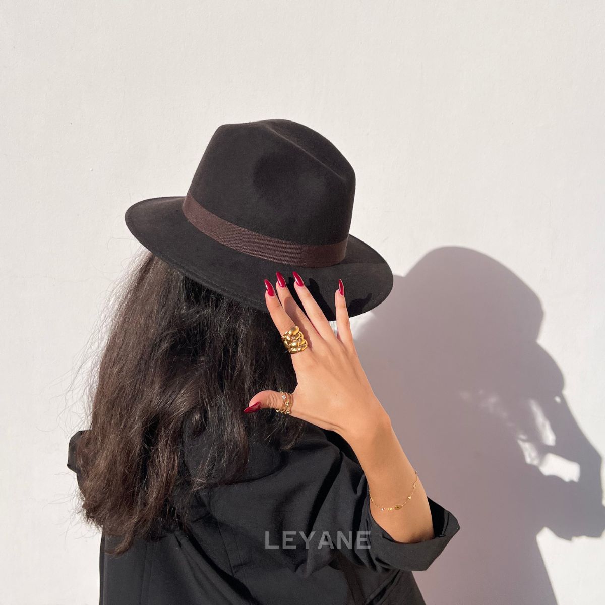 CHAPEAU EN LAINE UNISEX MARRON- CHAPEAU MAISON MURIELLE MAROC