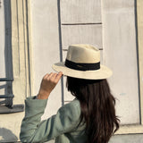 Chapeau unisex style panama - Blanc écru