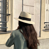 Chapeau unisex style panama - Blanc écru