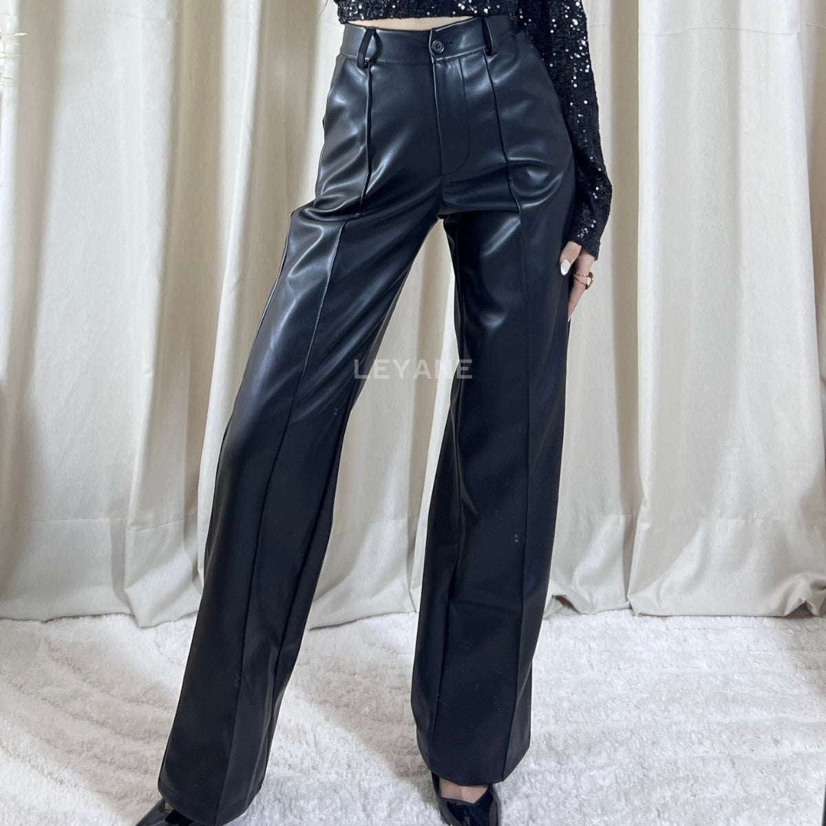 pantalon similicuir, pantalon leather, pantalon femme, pantalon femme maroc, pantalon maroc, pantalon synthétique femme
