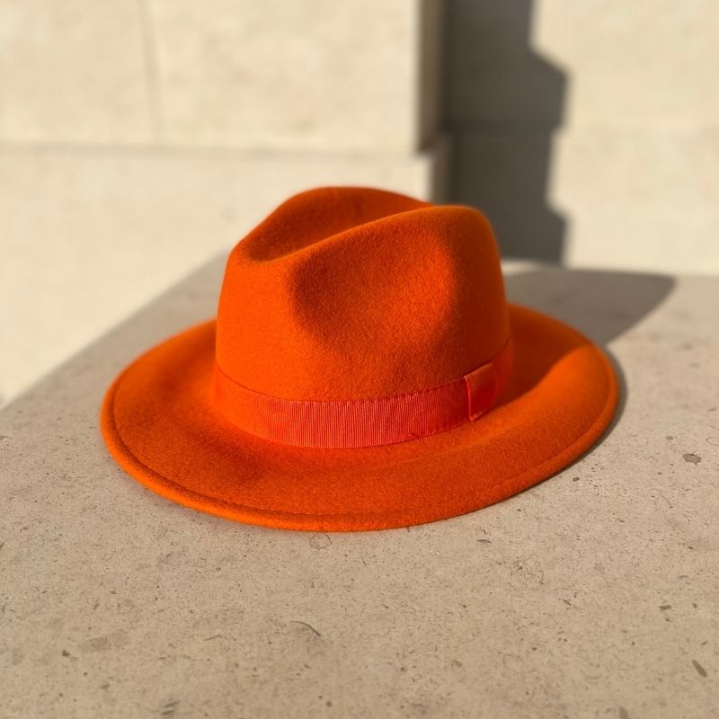 Chapeau en laine - Orange - Maison Murielle-Maison Murielle