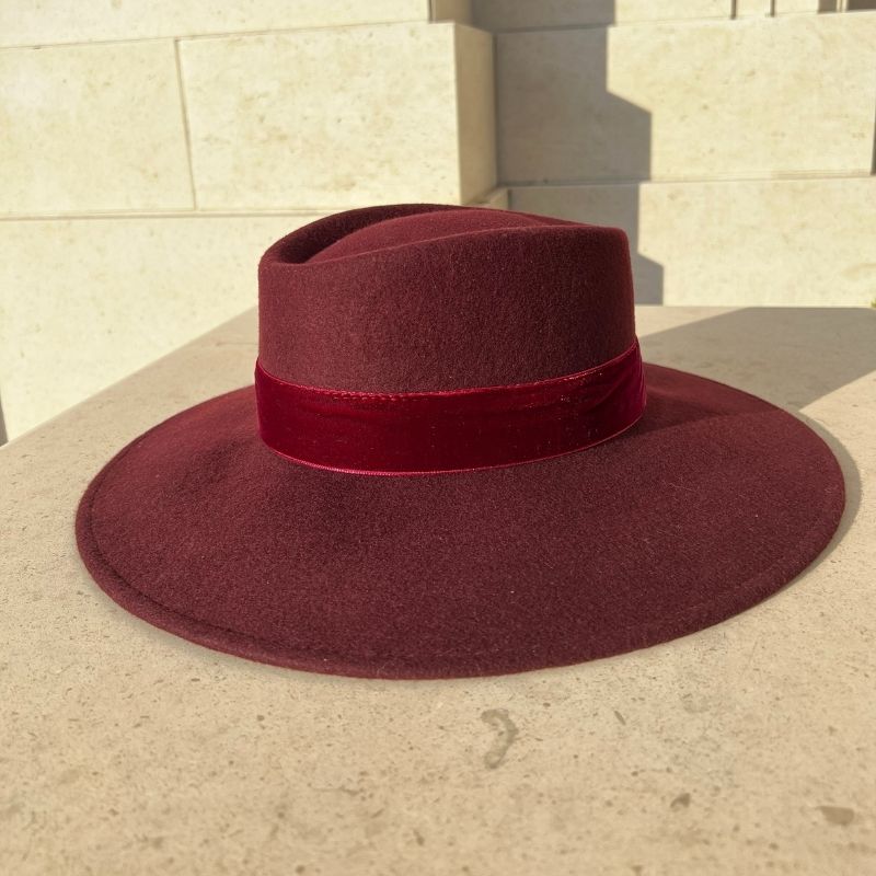 Chapeau en laine - Bordeaux - Maison Murielle-Maison Murielle