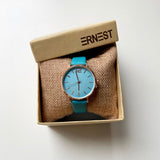 Montre ronde - bracelet en cuir