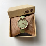 Montre ronde - bracelet en cuir