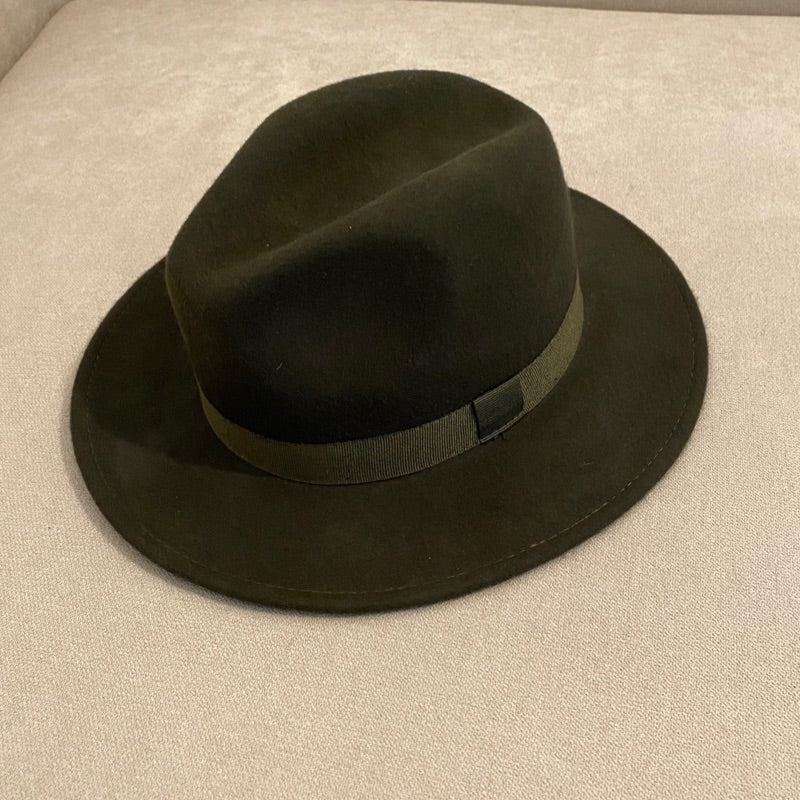 CHAPEAU EN LAINE UNISEX EN  KAKI - CHAPEAU MAISON MURIELLE MAROC