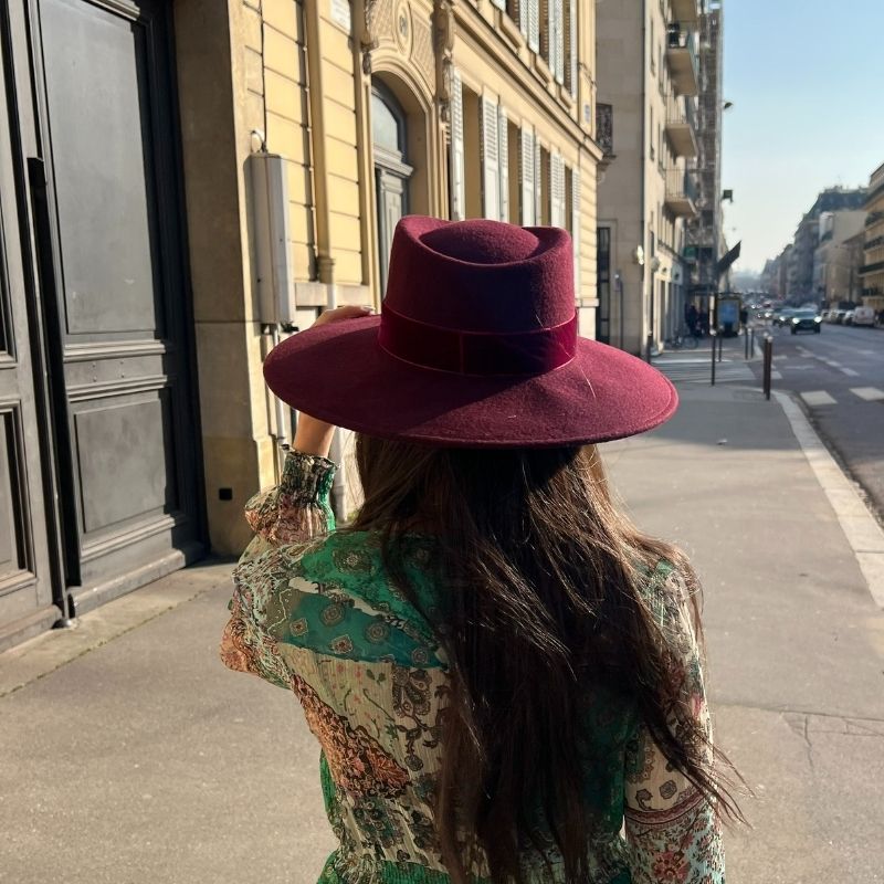 Chapeau en laine - Bordeaux - Maison Murielle-Maison Murielle