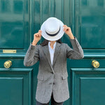 canotier en laine blanc - chapeau maroc maison murielle