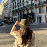 CHAPEAU EN LAINE UNISEX EN  KAKI - CHAPEAU MAISON MURIELLE MAROC