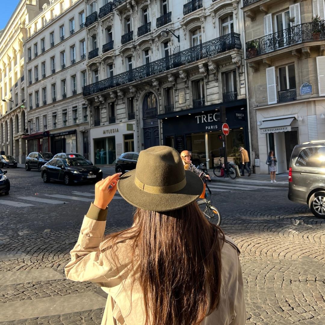 CHAPEAU EN LAINE UNISEX EN  KAKI - CHAPEAU MAISON MURIELLE MAROC